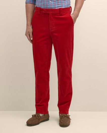 Slim Fit Cotton Wide-Wale Corduroy Pants, image 2