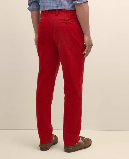Slim Fit Cotton Wide-Wale Corduroy Pants, image 4