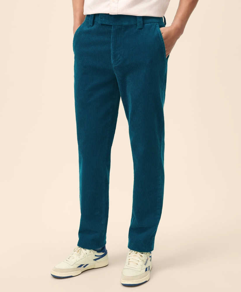 Slim Fit Cotton Wide-Wale Corduroy Pants, image 2