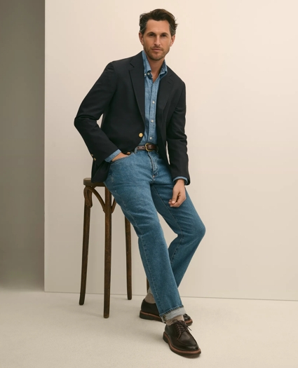 Straight Fit Denim Jeans, image 1