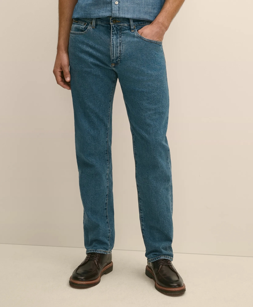 Straight Fit Denim Jeans, image 2