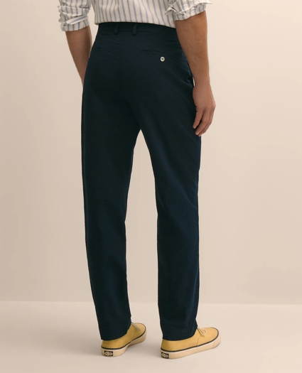 Washed Cotton Seersucker Pants, image 3