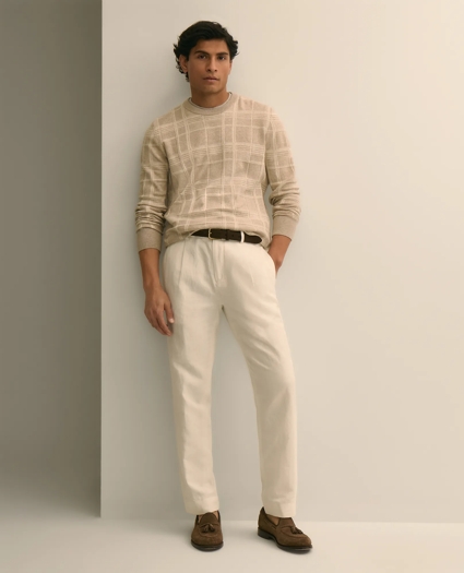 The Pleated Linen-Cotton Pants, image 1