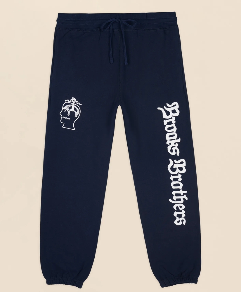 Brooks Brothers x Brain Dead Cotton Heavyweight Emblem Sweatpants, image 1