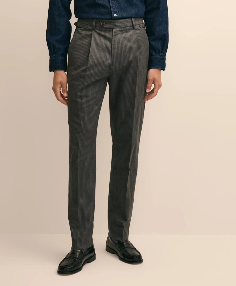 Cotton Blend Pinstripe Pants, image 2
