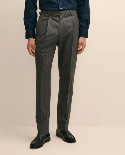 Cotton Blend Pinstripe Pants, image 2