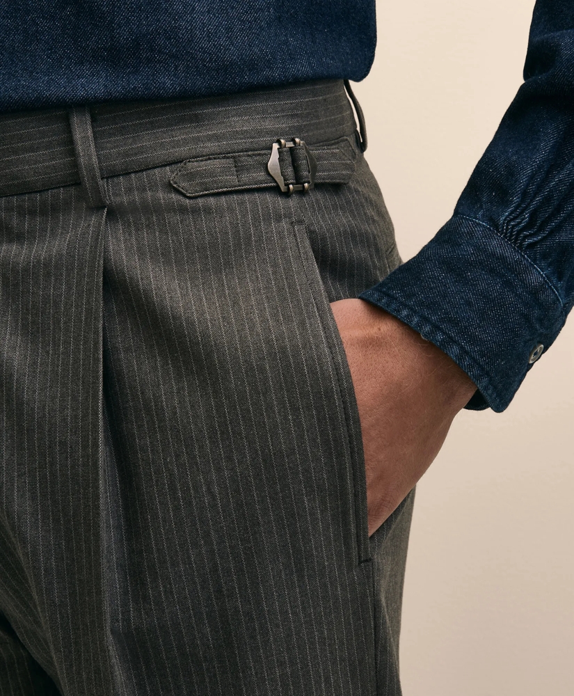 Cotton Blend Pinstripe Pants, image 4