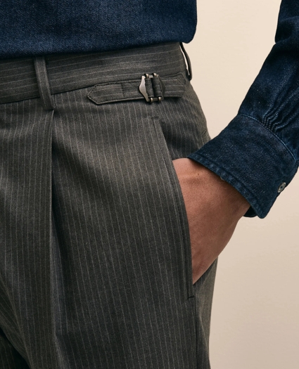 Cotton Blend Pinstripe Pants, image 4