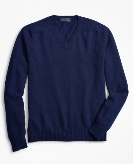 Golden Fleece&reg; 3-D Knit Cashmere V-Neck Sweater, image 1
