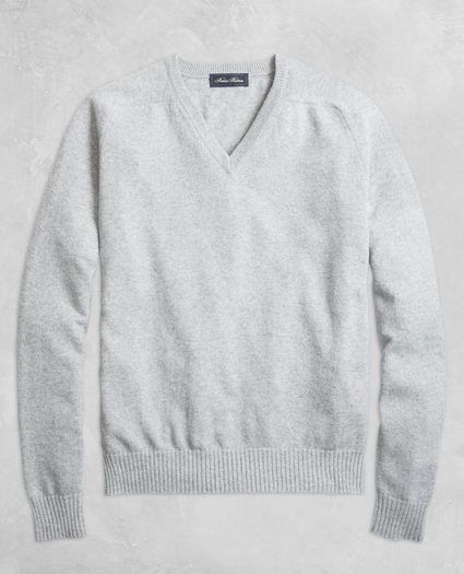 Golden Fleece&reg; 3-D Knit Cashmere V-Neck Sweater, image 1