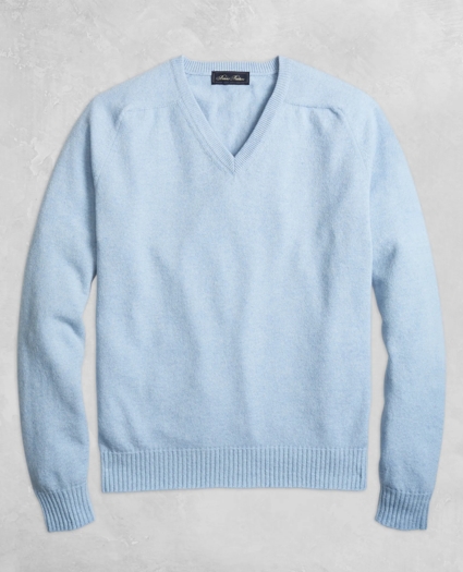 Golden Fleece&reg; 3-D Knit Cashmere V-Neck Sweater, image 1