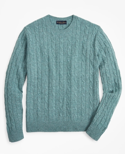 Lambswool Cable Crewneck Sweater, image 1