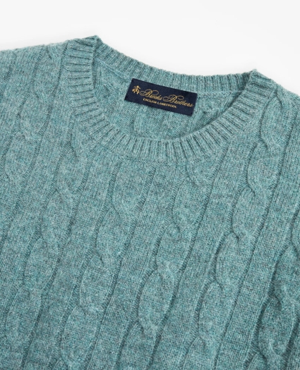 Lambswool Cable Crewneck Sweater, image 2