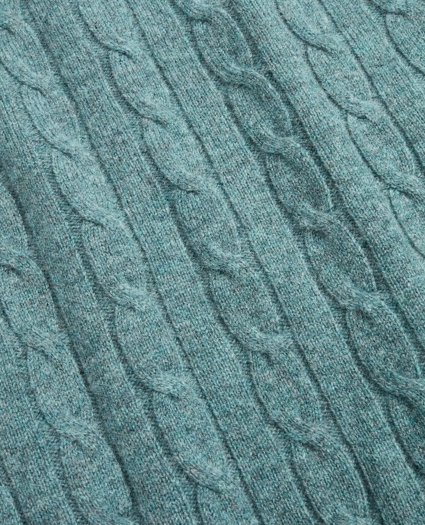 Lambswool Cable Crewneck Sweater, image 3