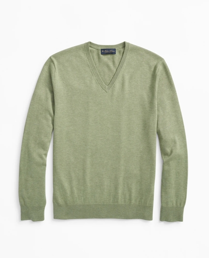 Supima® Cotton V-Neck Sweater, image 1