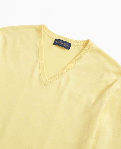 Supima® Cotton V-Neck Sweater, image 2