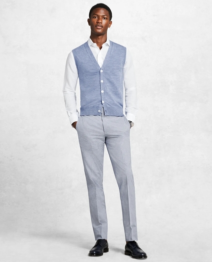 Golden Fleece&reg; 3-D Knit Fine-Gauge Merino Button-Front Vest, image 5