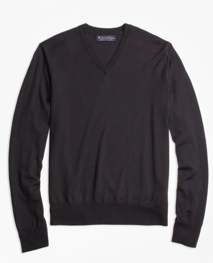Brooks Brothers Tech Merino Wool V-Neck Sweater, image 1