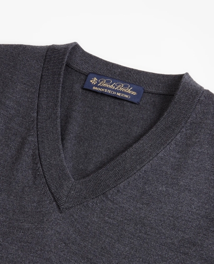 BrooksTech Merino Wool V-Neck Sweater | Brooks Brothers