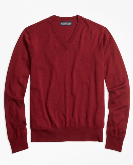 お歳暮・冬ギフト特集2024 BrooksTech Merino Wool V-Neck Sweater | Brooks Brothers トップス