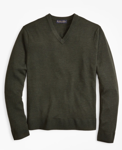 Brooks Brothers Tech Merino Wool V-Neck Sweater, image 1