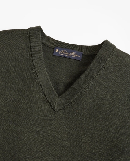 Brooks Brothers Tech Merino Wool V-Neck Sweater, image 2