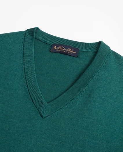 Brooks Brothers Tech Merino Wool V-Neck Sweater, image 2