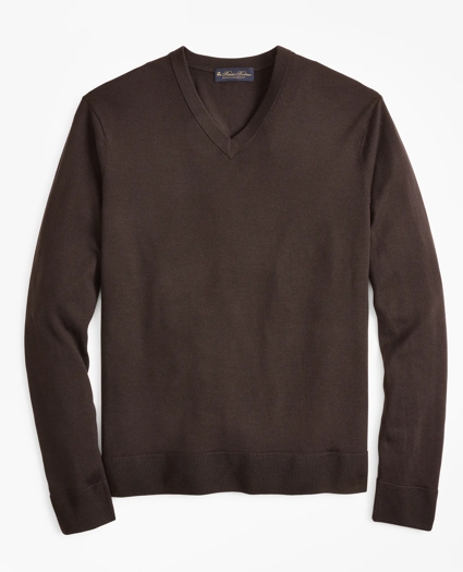 Brooks Brothers Tech Merino Wool V-Neck Sweater, image 1