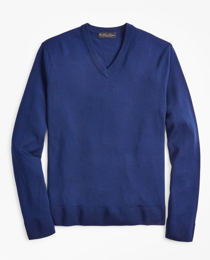 Brooks Brothers Tech Merino Wool V-Neck Sweater, image 1
