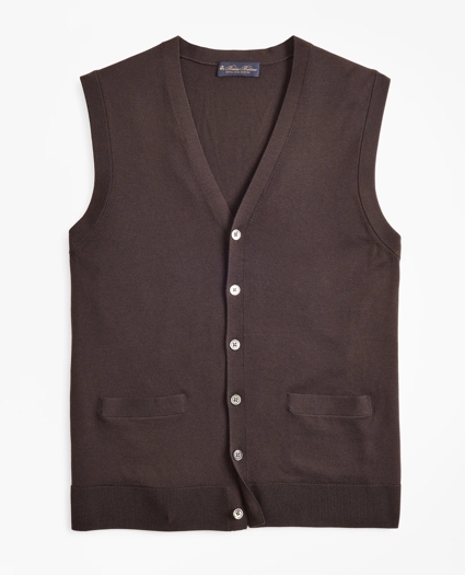 Brooks Brothers Tech Merino Wool Button-Front Vest, image 1