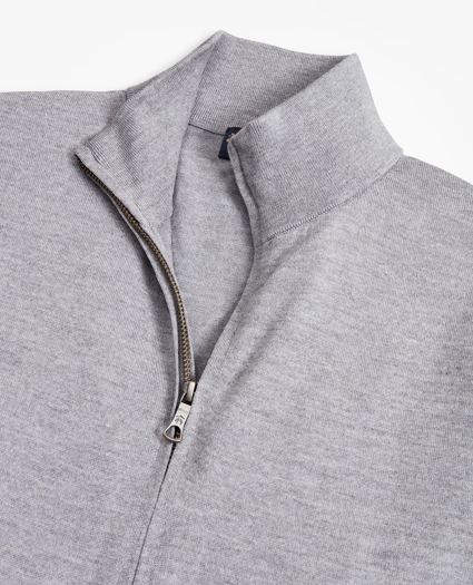 Brooks Brothers Tech Merino Wool Full-Zip Sweater