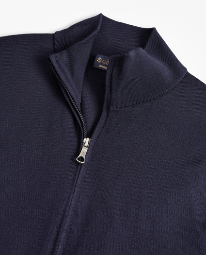 Brooks Brothers Tech Merino Wool Full-Zip Sweater, image 2