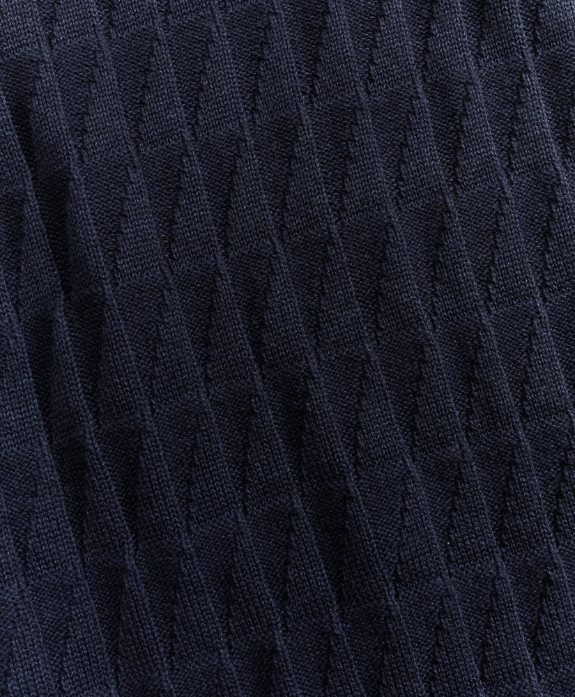 Golden Fleece® 3-D Knit Fine-Gauge Cashmere-Silk Textured Crewneck Sweater, image 4