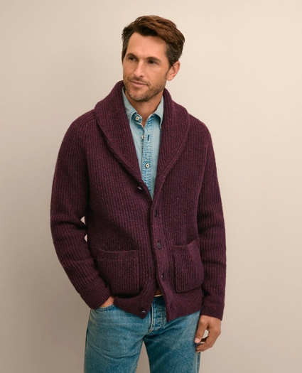 Merino Shawl Collar Cardigan, image 1