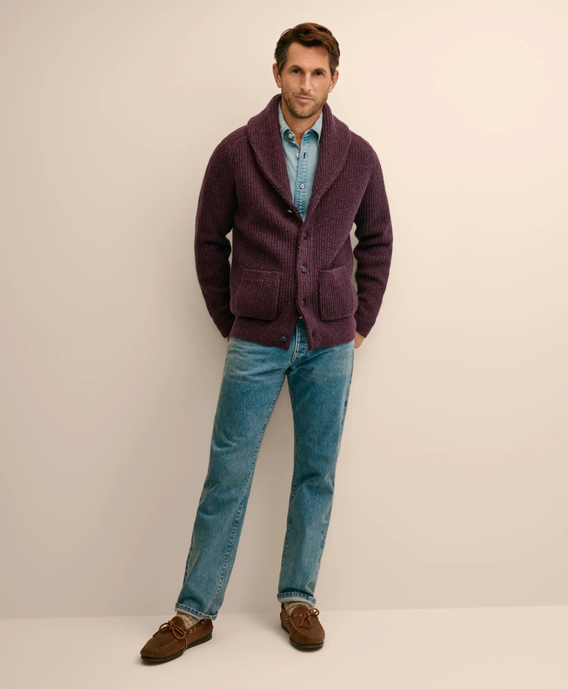 Merino Shawl Collar Cardigan, image 3