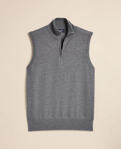 Merino Wool Half-Zip Vest, image 4