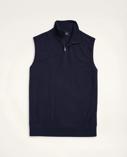 Merino Wool Half-Zip Vest