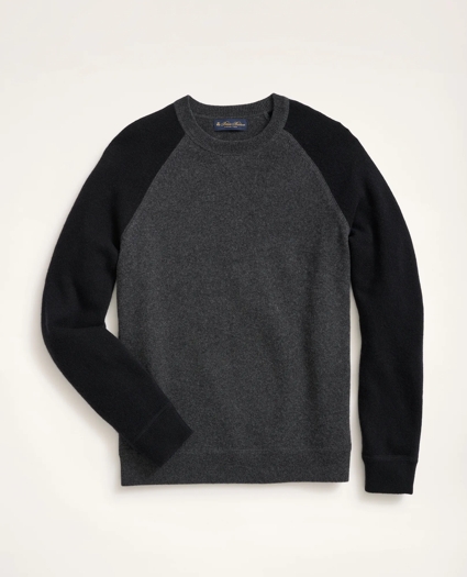 Wool Cashmere Color-Block Crewneck Sweater, image 1