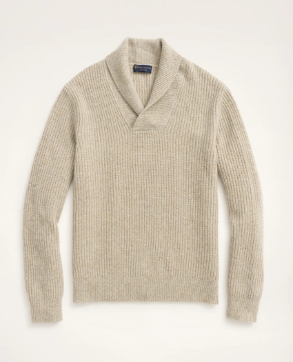 Shawl Collar Wool Blend Sweater, image 1