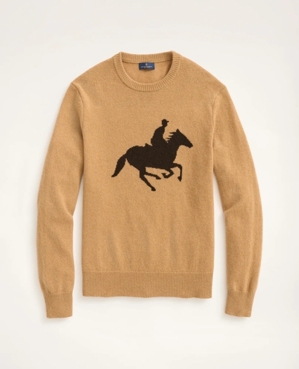 Horse Intarsia Crewneck Sweater, image 1