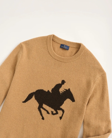 Horse Intarsia Crewneck Sweater, image 2