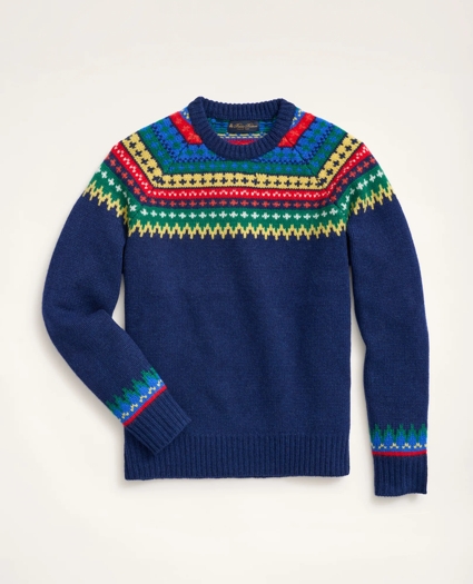 Fair Isle Lambswool Crewneck Sweater, image 1