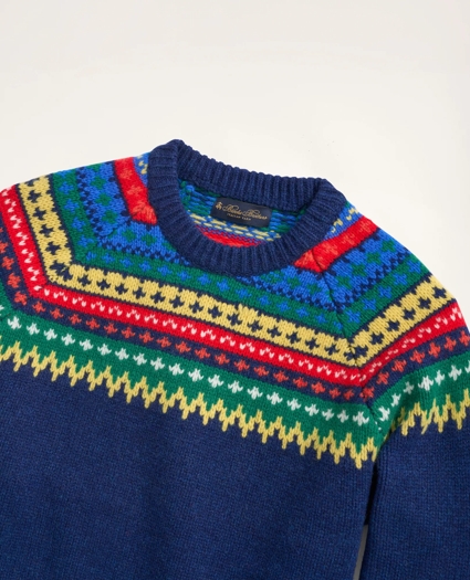 Fair Isle Lambswool Crewneck Sweater, image 2