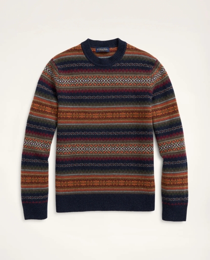 Fair Isle Lambswool Crewneck Sweater, image 1