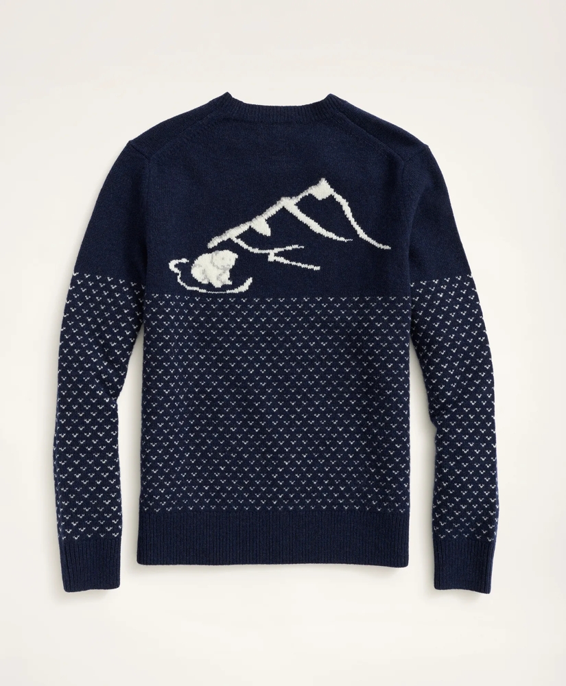 Polar Bear Lambswool Crewneck Sweater, image 3