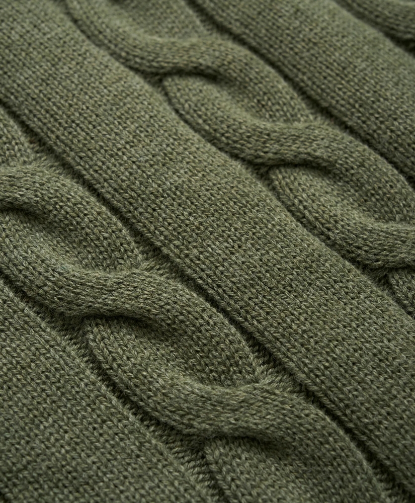 Cotton Cable Knit Hoodie Sweater, image 3