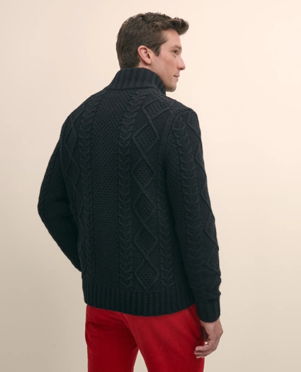 Merino Aran Cable Cardigan, image 3