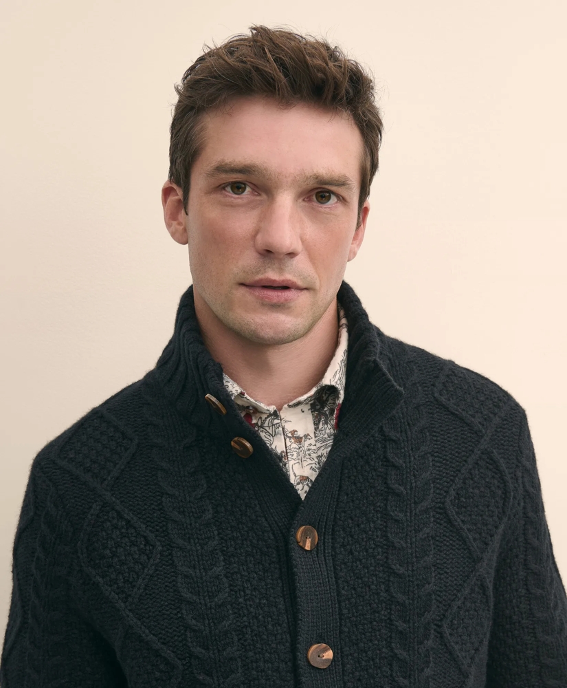 Merino Aran Cable Cardigan, image 4