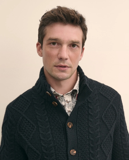 Merino Aran Cable Cardigan, image 4