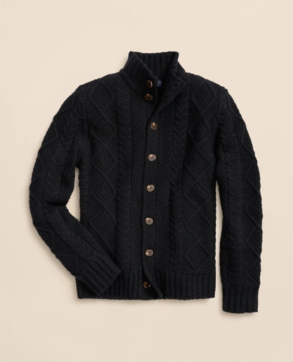 Merino Aran Cable Cardigan, image 5